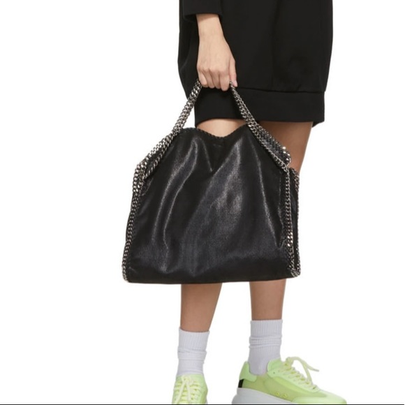 Stella McCartney Black Three Chain Tote - Picture 4 of 9